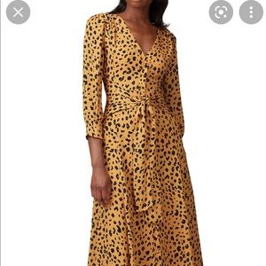 Nicholas Leopard Tie Front Maxi Dress